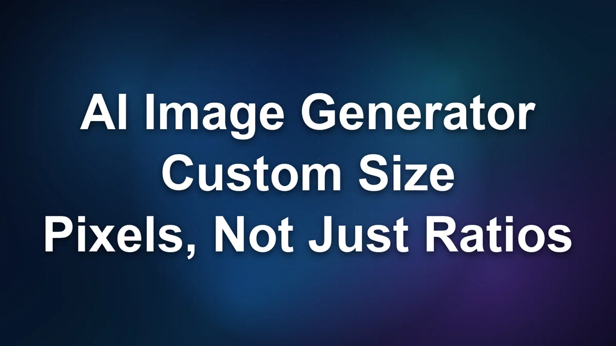 AI Image Generator Custom Size: Exact Pixels AI Image Generator Custom Size: Exact Pixels