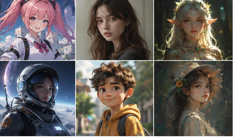 ai character maker - workspace with generated character results