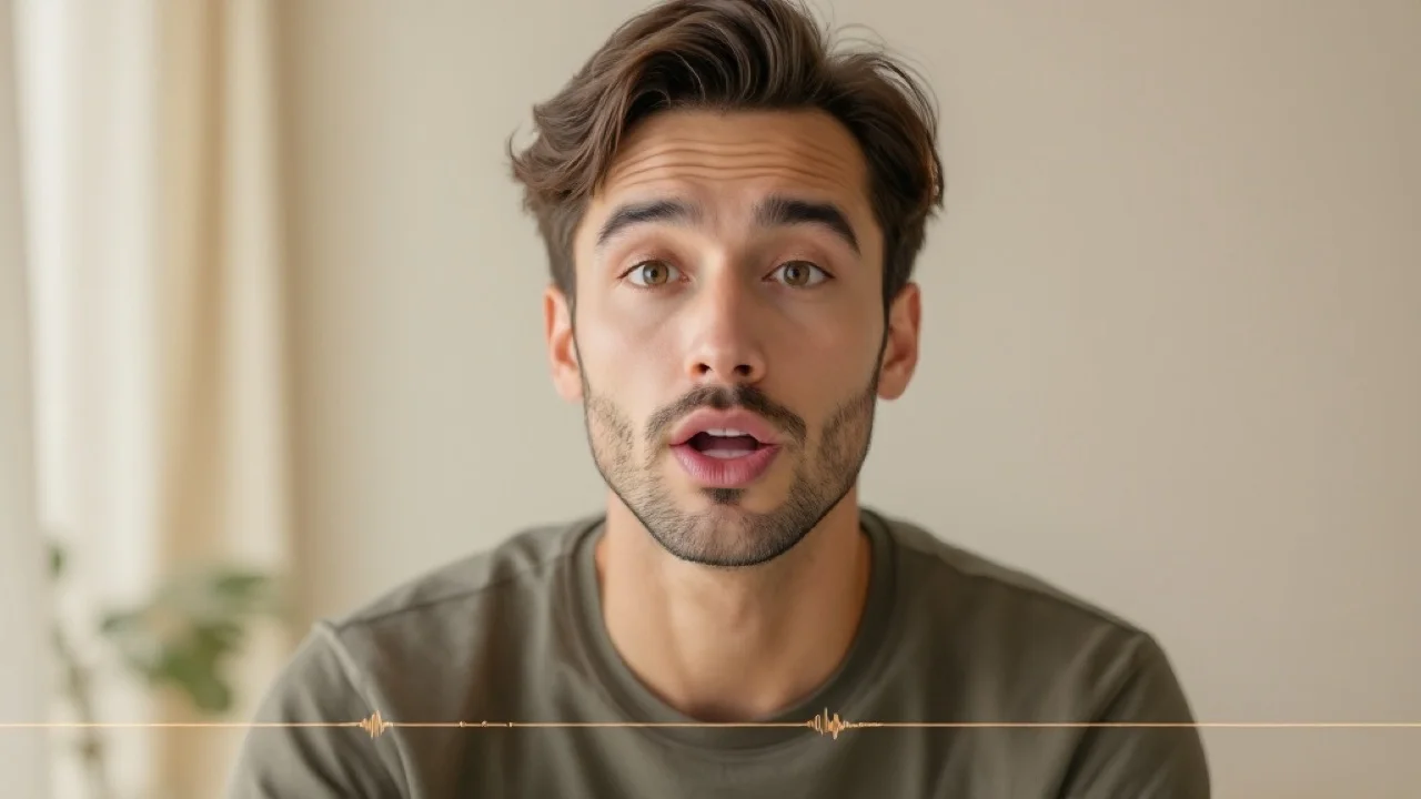 AI lip sync tool aligning mouth movements to an audio track
