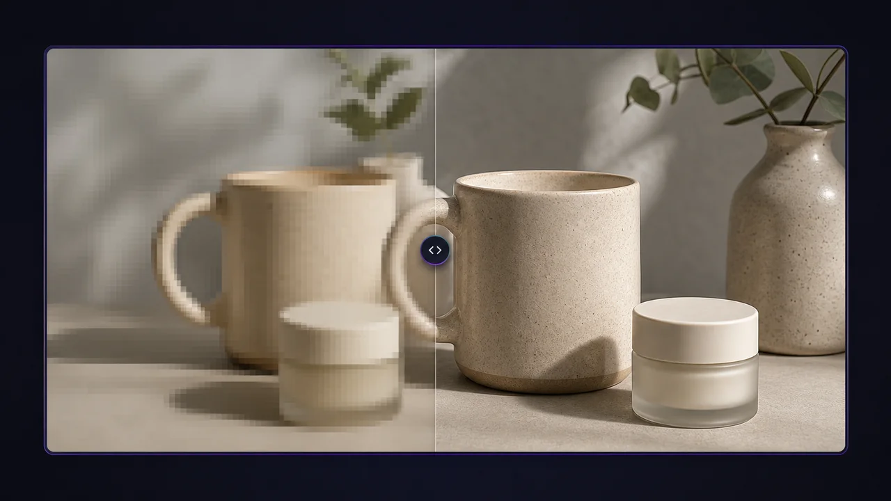 photo enhancer - low-resolution product image upscaling